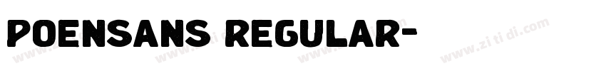 poensans regular字体转换